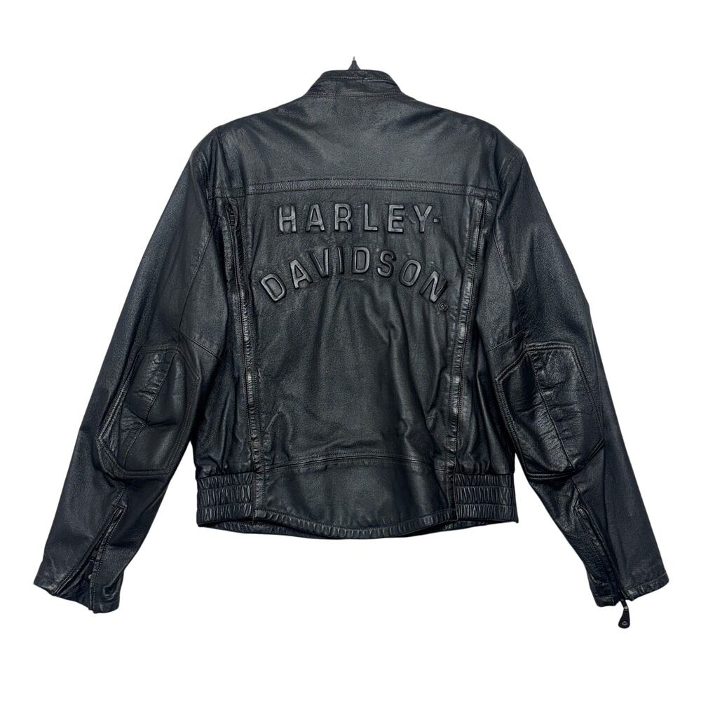 Harley Davidson Leather Jacket Large An American Legend Black Motorcycle Biker